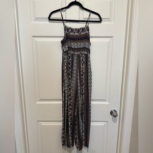 Bohemian Print Spaghetti Strap Jumpsuit